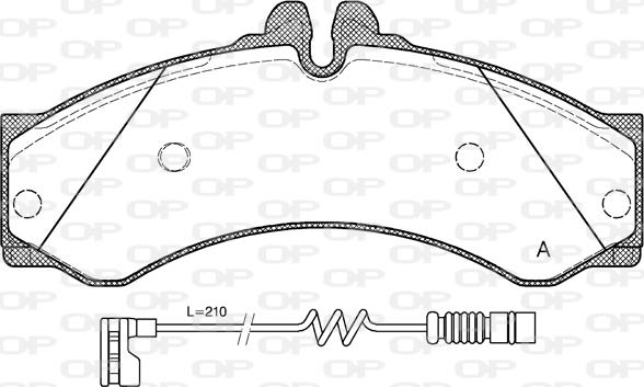 Open Parts BPA0614.12 - Гальмівні колодки, дискові гальма autocars.com.ua