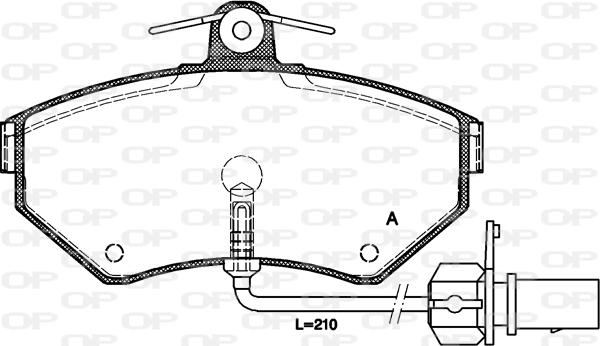 Open Parts BPA0631.12 - Гальмівні колодки, дискові гальма autocars.com.ua