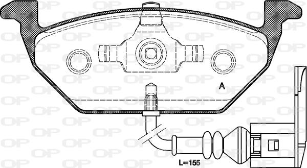 Open Parts BPA0633.21 - Гальмівні колодки, дискові гальма autocars.com.ua