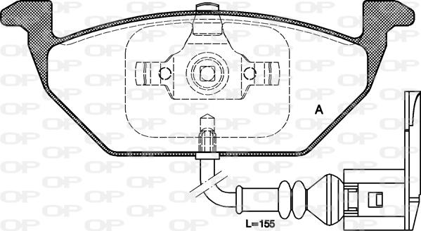 Open Parts BPA0633.41 - Гальмівні колодки, дискові гальма autocars.com.ua