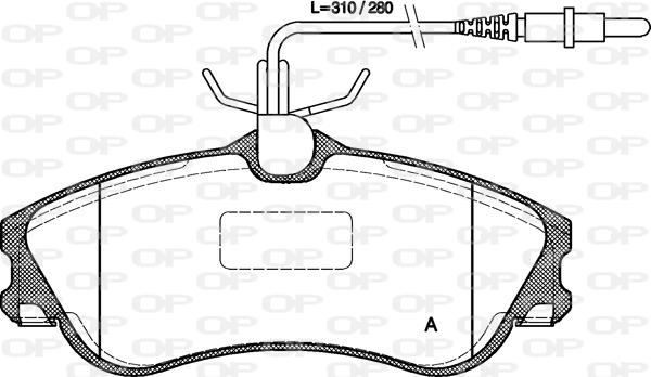 Open Parts BPA0634.04 - Гальмівні колодки, дискові гальма autocars.com.ua