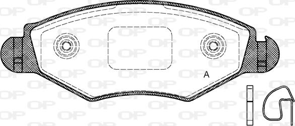 Open Parts BPA0643.20 - Гальмівні колодки, дискові гальма autocars.com.ua