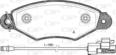 Open Parts BPA0643.30 - Гальмівні колодки, дискові гальма autocars.com.ua