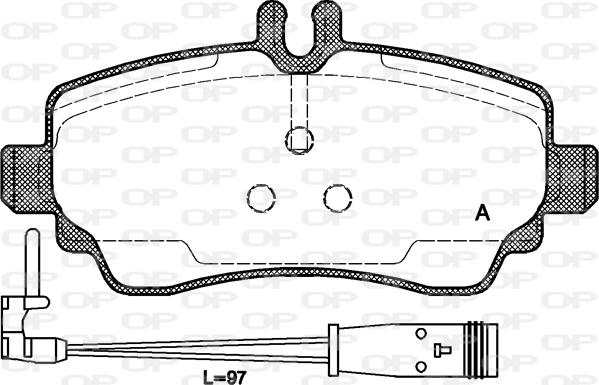 Open Parts BPA0650.22 - Гальмівні колодки, дискові гальма autocars.com.ua