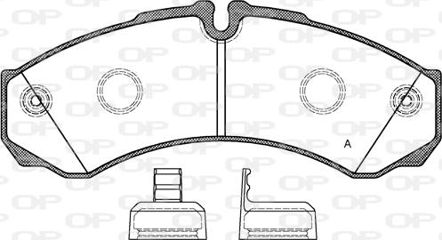 Open Parts BPA0651.20 - Гальмівні колодки, дискові гальма autocars.com.ua