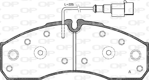 Open Parts BPA0651.42 - Гальмівні колодки, дискові гальма autocars.com.ua
