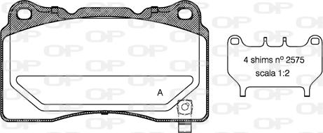 Open Parts BPA0666.04 - Гальмівні колодки, дискові гальма autocars.com.ua