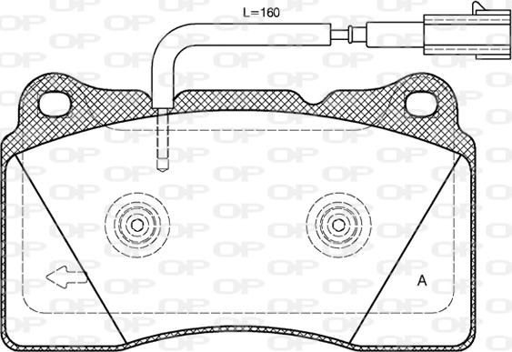 Open Parts BPA0666.12 - Гальмівні колодки, дискові гальма autocars.com.ua