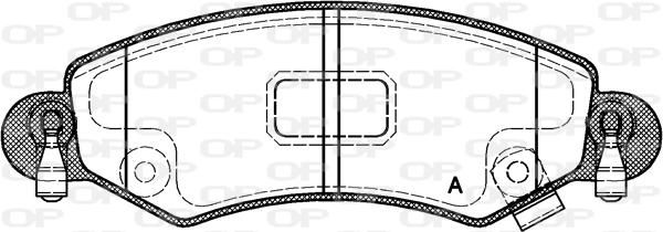 Open Parts BPA0702.12 - Тормозные колодки, дисковые, комплект autodnr.net