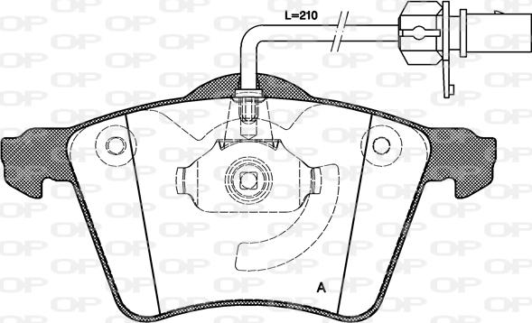 Open Parts BPA0721.02 - Гальмівні колодки, дискові гальма autocars.com.ua