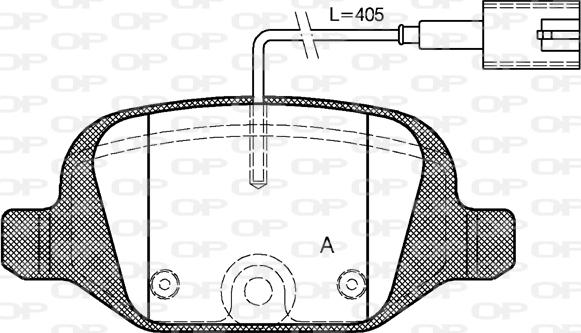 Open Parts BPA0727.12 - Гальмівні колодки, дискові гальма autocars.com.ua