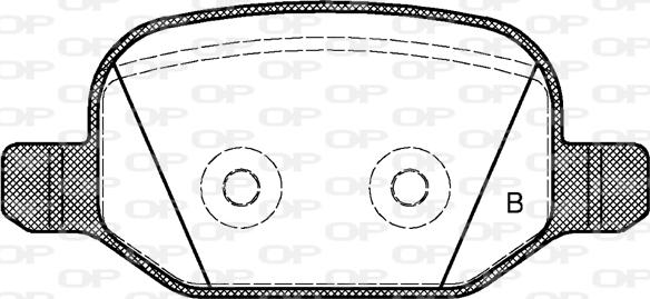 Open Parts BPA0727.52 - Гальмівні колодки, дискові гальма autocars.com.ua