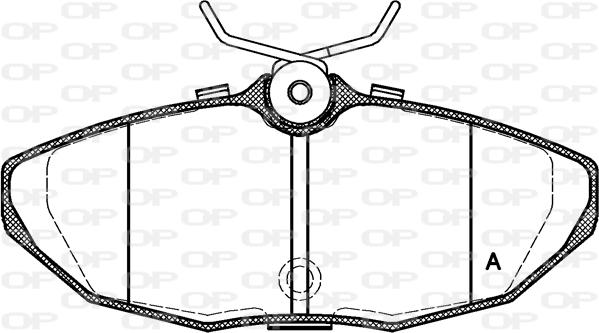 Open Parts BPA0732.10 - Гальмівні колодки, дискові гальма autocars.com.ua