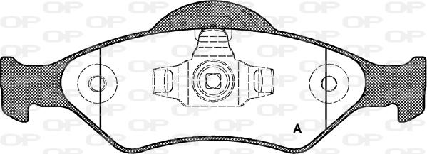 Open Parts BPA0765.00 - Гальмівні колодки, дискові гальма autocars.com.ua