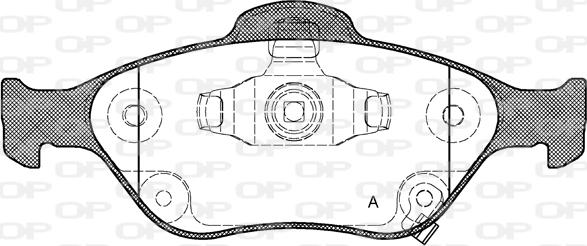 Open Parts BPA0766.12 - Гальмівні колодки, дискові гальма autocars.com.ua