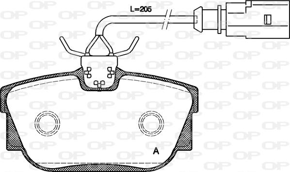 Open Parts BPA0767.01 - Гальмівні колодки, дискові гальма autocars.com.ua