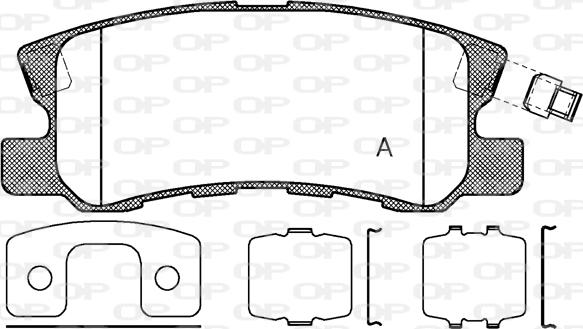 Open Parts BPA0803.12 - Тормозные колодки, дисковые, комплект autodnr.net