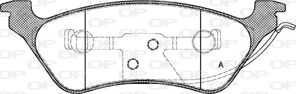 Open Parts BPA0811.00 - Гальмівні колодки, дискові гальма autocars.com.ua