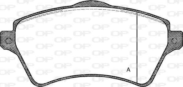 Open Parts BPA0822.00 - Гальмівні колодки, дискові гальма autocars.com.ua