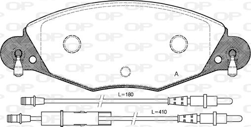 Open Parts BPA0827.04 - Тормозные колодки, дисковые, комплект autodnr.net