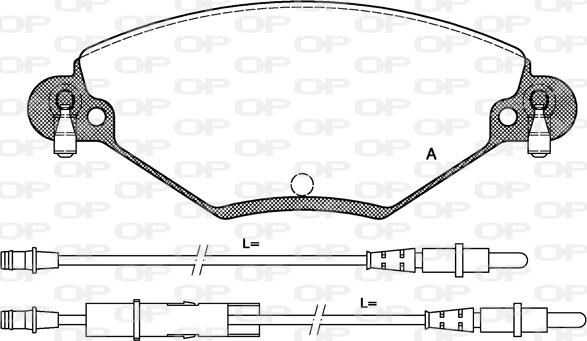 Open Parts BPA0828.04 - Гальмівні колодки, дискові гальма autocars.com.ua