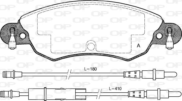 Open Parts BPA0829.04 - Гальмівні колодки, дискові гальма autocars.com.ua