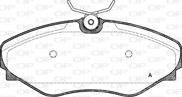 Open Parts BPA0834.20 - Гальмівні колодки, дискові гальма autocars.com.ua