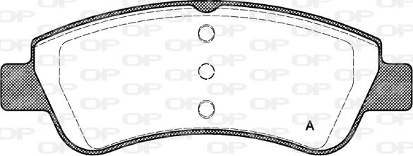 Open Parts BPA0840.20 - Гальмівні колодки, дискові гальма autocars.com.ua