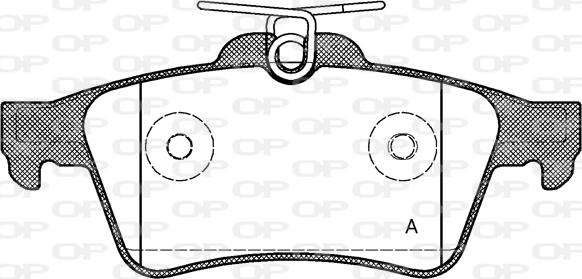 Open Parts BPA0842.20 - Гальмівні колодки, дискові гальма autocars.com.ua
