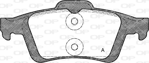 Open Parts BPA0842.30 - Гальмівні колодки, дискові гальма autocars.com.ua