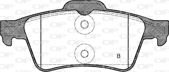 Open Parts BPA0842.40 - Гальмівні колодки, дискові гальма autocars.com.ua