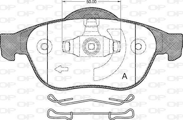 Open Parts BPA0843.20 - Тормозные колодки, дисковые, комплект autodnr.net