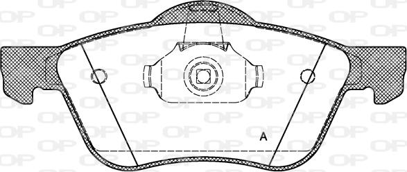 Open Parts BPA0844.00 - Гальмівні колодки, дискові гальма autocars.com.ua