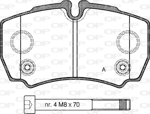 Open Parts BPA0849.10 - Гальмівні колодки, дискові гальма autocars.com.ua