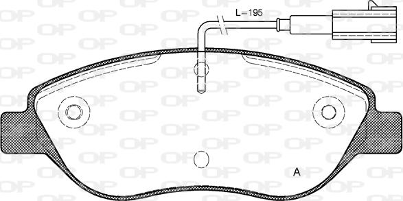 Open Parts BPA0860.01 - Гальмівні колодки, дискові гальма autocars.com.ua