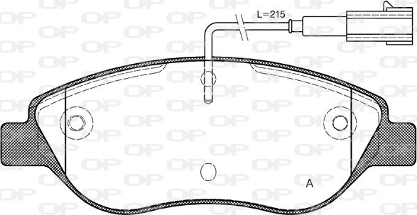 Open Parts BPA0860.02 - Гальмівні колодки, дискові гальма autocars.com.ua