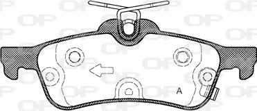 Open Parts BPA0862.12 - Гальмівні колодки, дискові гальма autocars.com.ua