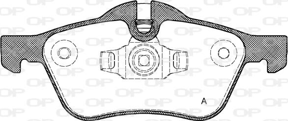 Open Parts BPA0864.00 - Гальмівні колодки, дискові гальма autocars.com.ua
