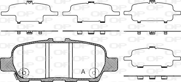 Open Parts BPA0876.41 - Гальмівні колодки, дискові гальма autocars.com.ua