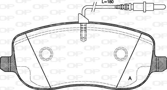 Open Parts BPA0879.12 - Гальмівні колодки, дискові гальма autocars.com.ua