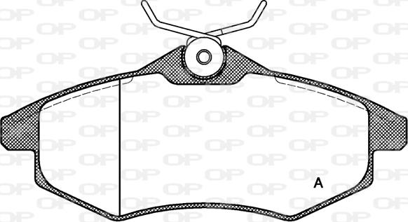 Open Parts BPA0881.00 - Гальмівні колодки, дискові гальма autocars.com.ua