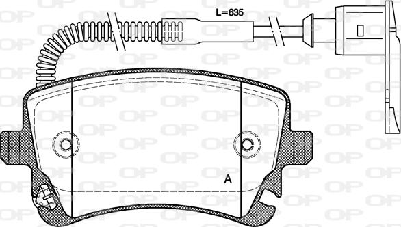 Open Parts BPA0897.02 - Гальмівні колодки, дискові гальма autocars.com.ua