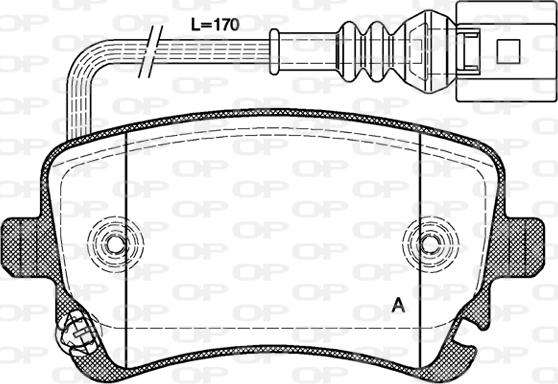 Open Parts BPA0897.11 - Гальмівні колодки, дискові гальма autocars.com.ua