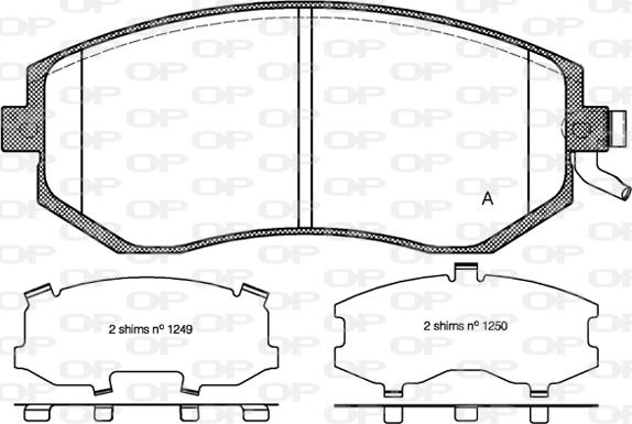 Open Parts BPA0951.04 - Гальмівні колодки, дискові гальма autocars.com.ua