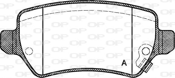 Open Parts BPA0957.02 - Гальмівні колодки, дискові гальма autocars.com.ua