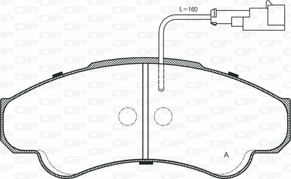 Open Parts BPA0959.11 - Гальмівні колодки, дискові гальма autocars.com.ua