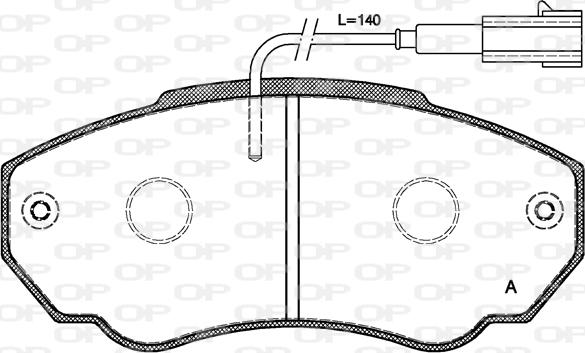 Open Parts BPA0960.01 - Гальмівні колодки, дискові гальма autocars.com.ua