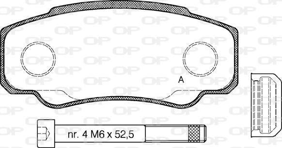 Open Parts BPA0961.00 - Гальмівні колодки, дискові гальма autocars.com.ua
