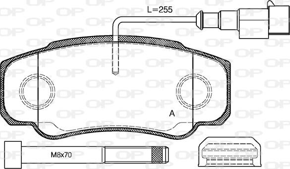 Open Parts BPA0961.02 - Гальмівні колодки, дискові гальма autocars.com.ua