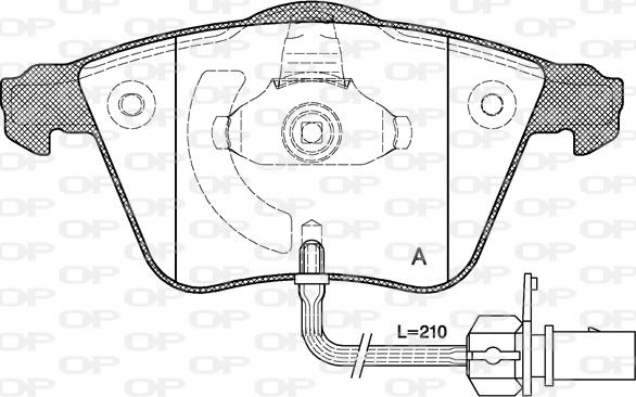 Open Parts BPA0964.02 - Тормозные колодки, дисковые, комплект autodnr.net